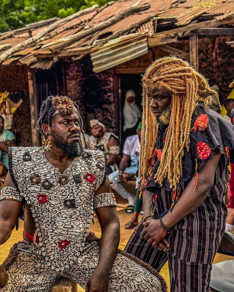 Will Kesari's 12 Million YouTube Views Bring Itele Box Office Success? 1 Deyemi Okanlawon and Ibrahim Yekini on the set of Kesari