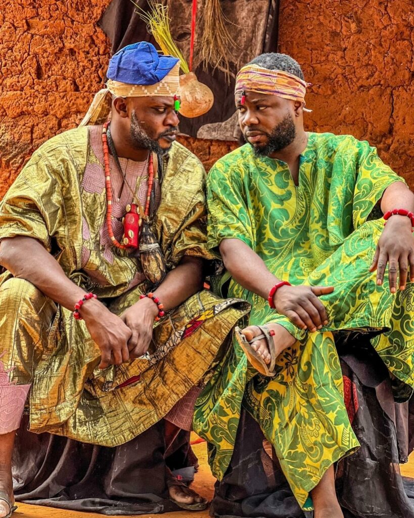 Will Kesari's 12 Million YouTube Views Bring Itele Box Office Success? 2 Odunlade Adekola and Ibrahim Yekini on the set of Kesari