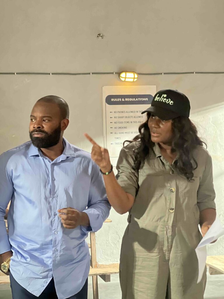 'The Betrayed:' Zulumoke Oyibo Directs Her First Film Starring Uche Montana for Inkblot Productions 7 Gabriel Afolayan with Zulumoke Oyibo on the set of 'The Betrayed'