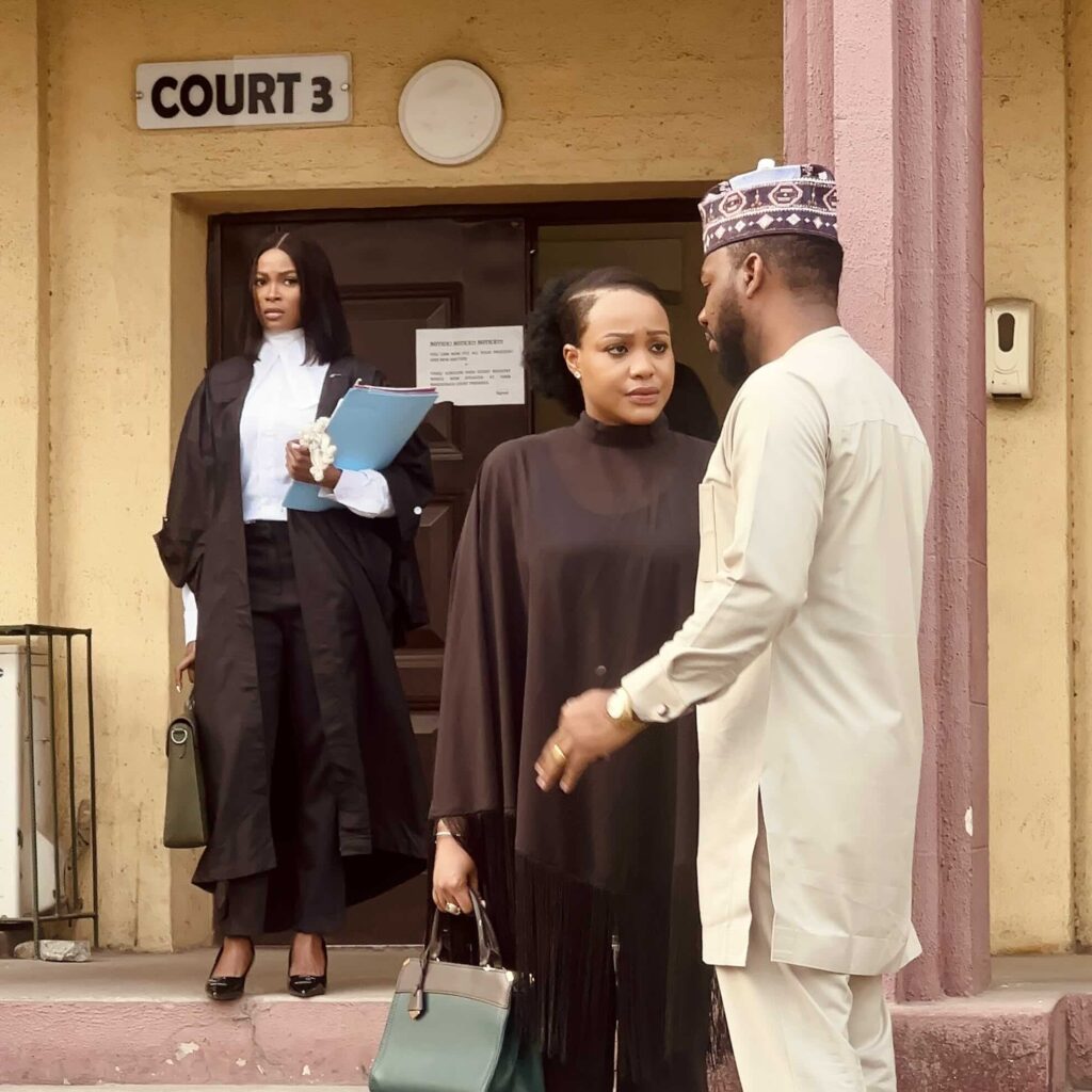 'The Betrayed:' Zulumoke Oyibo Directs Her First Film Starring Uche Montana for Inkblot Productions 3 Uche Montana, Ibrahim Suleiman, and Jemima Osunde on the set of Zulumoke Oyibo's 'The Betrayed'