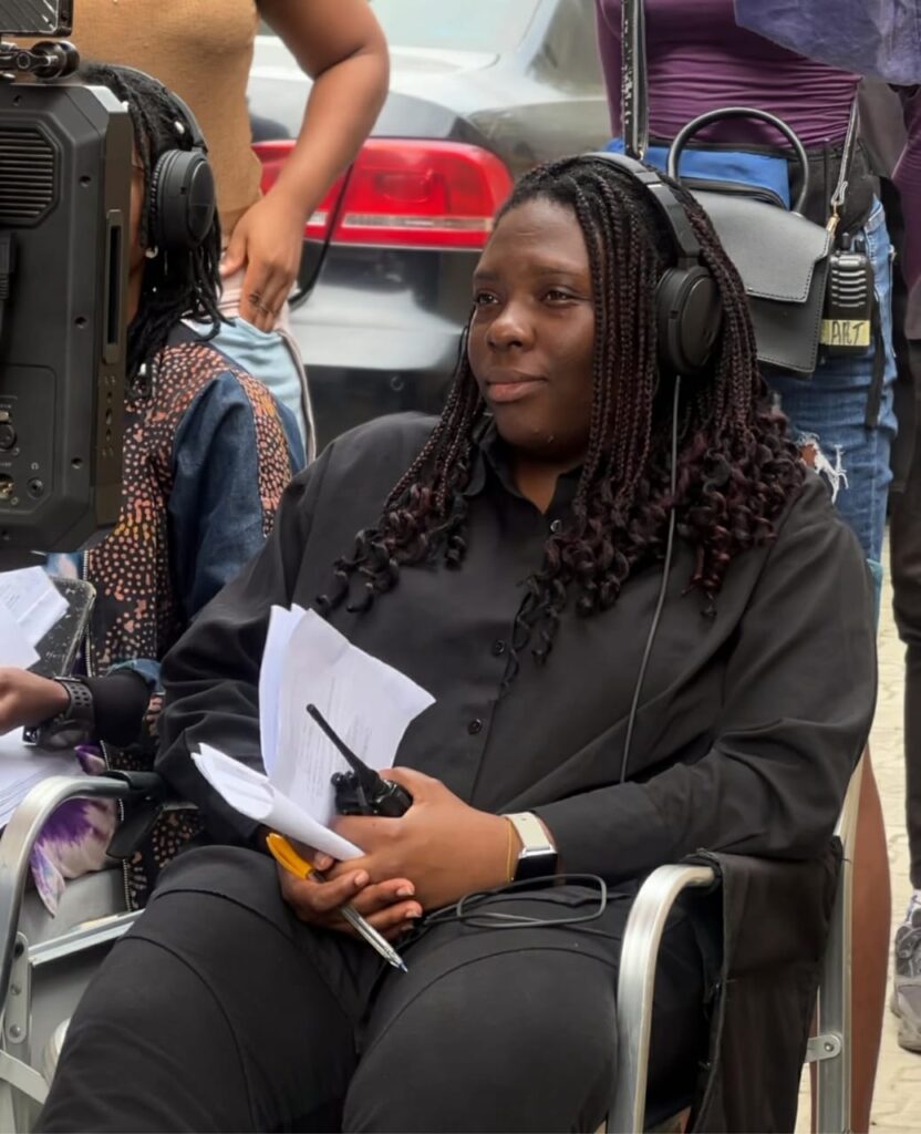 Watch 'Japa!' Trailer: Isioma Osaje Directs Jide Kene Achufusi and Adesua Etomi in a Full-Circle Moment 4 Isioma Osaje on the set of 'Japa!'. Courtesy Inkblot Productions. Nollywire