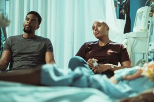 Olumide Oworu and Nancy Isime in 'Saving Onome' Trailer BTS Images 09 © Inkblot Productions - Nollywire