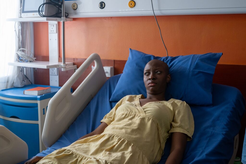 'Ireti' by Temi Ami-Williams Brings a Powerful Tale of Resilience and Community to AFRIFF 2024 8 Iyanu (Kanyin Eros) in 'Ireti' by Temi Ami-Williams bed at the hospital