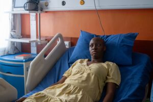 Iyanu (Kanyin Eros) in 'Ireti' by Temi Ami-Williams bed at the hospital