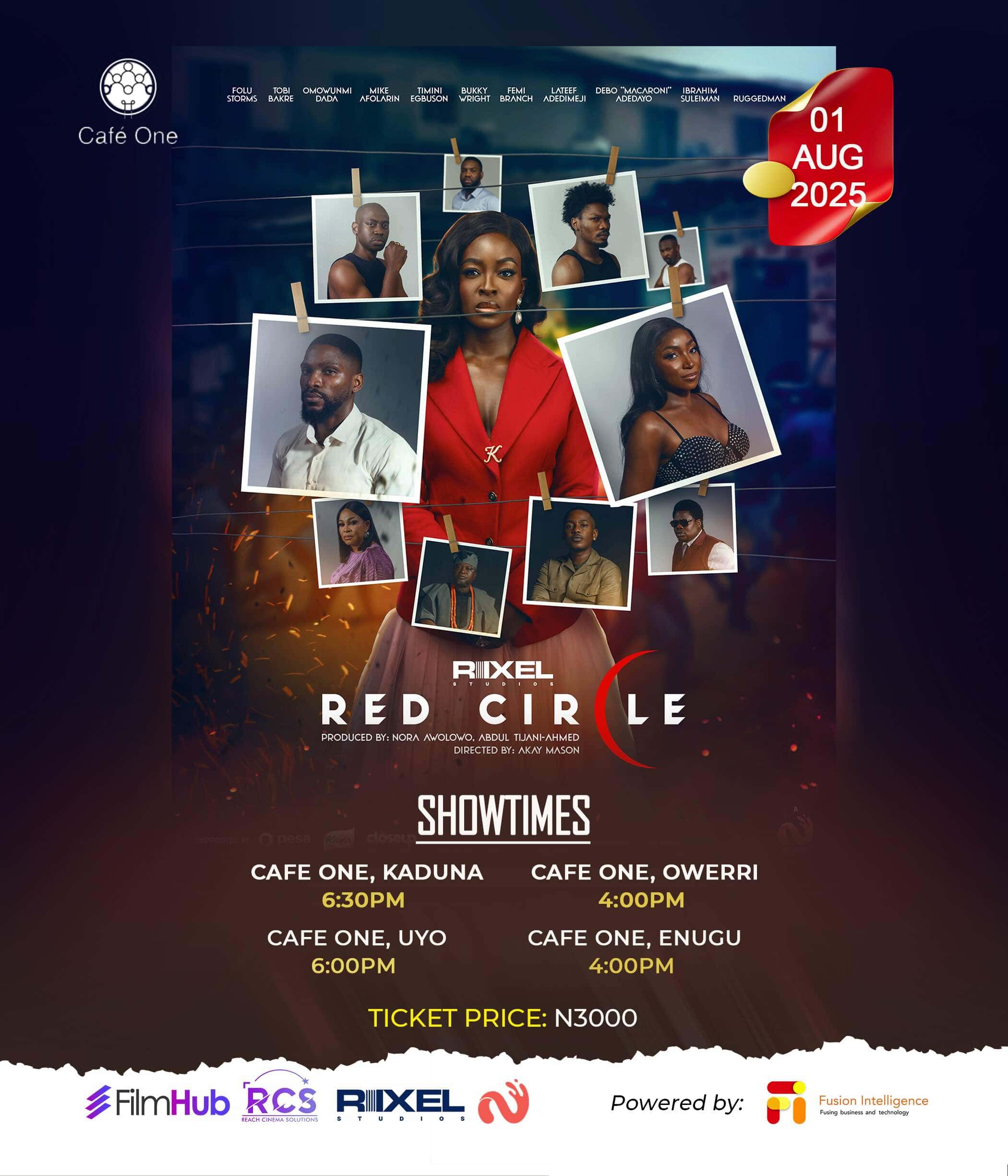 'Red Circle' Heads to Kaduna, Uyo, Enugu, and Owerri on August 1 — With Community Screenings at Café One 1 'Red Circle' Café One Screenings Showtimes - Nollywire