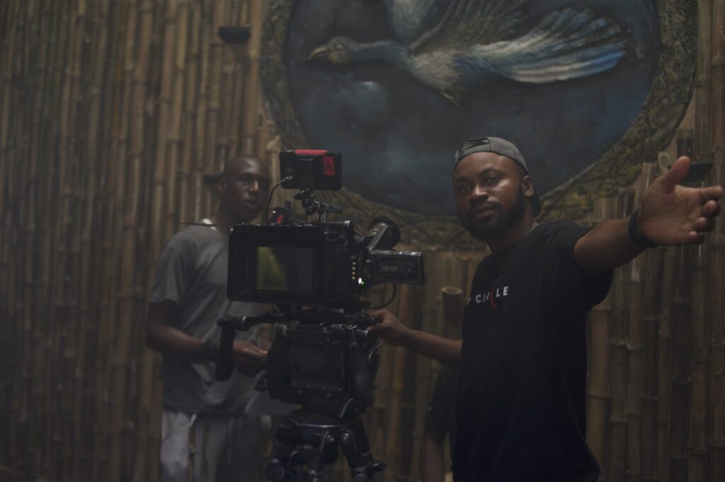 How Eight Cinematographers Shot Nollywood in 2025 3 Barnabas Emordi on the set of 'Colours of Fire' © Anthill Studios