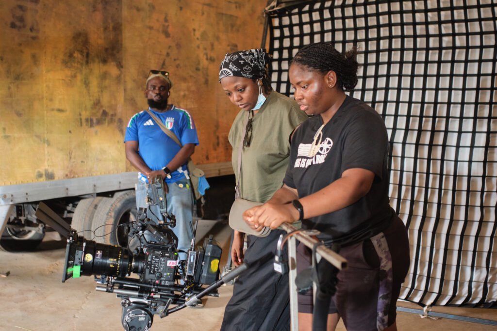 Lateef Adedimeji and Linda Ejiofor-Suleiman Lead the Cast of 'Black Market,' Rixel Studios' Guinness World Record-Chasing Movie 1 L R Fatimah Gimsay Nora Awolowo