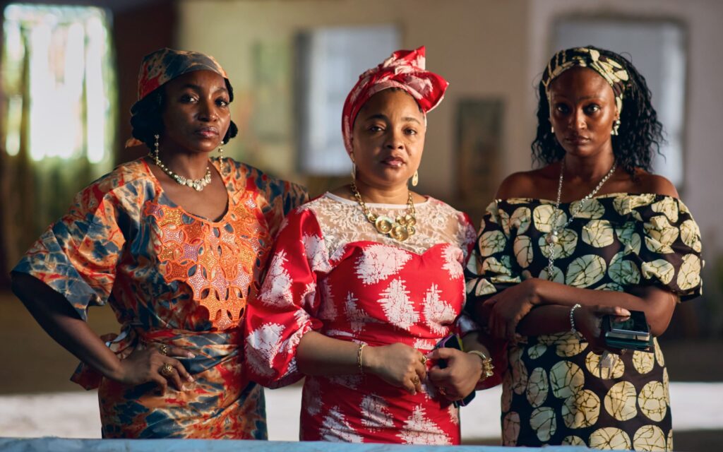 Lateef Adedimeji and Linda Ejiofor-Suleiman Lead the Cast of 'Black Market,' Rixel Studios' Guinness World Record-Chasing Movie 14 L R Omowunmi Dada Linda Ejiofor Suleiman Scarlet Gomez