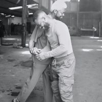 Basketmouth and Falz On The Set Of Brotherhood