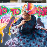 Bukunmi 'Kiekie' Adeaga-Ilori on the set of 'The Uprising Wives on Stike 3' - Nollywire