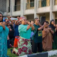 Chioma Chukwuka Akpotha, Uche Jombo, Omoni Oboli, Ufuoma McDermott, Hilda Dokubo and Bukunmi 'Kiekie' Adeaga-Ilori on the set of 'The Uprising Wives on Stike 3' - Nollywire
