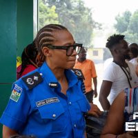 Nse Ikpe-Etim pictured with producer Madam Ndy Akan on the set of FORCE EMPIRE